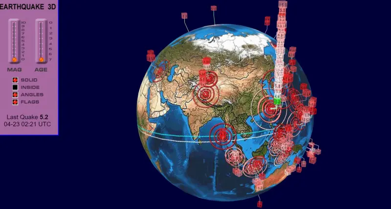 花蓮狂震破千起！「全球地震3D圖」赫見台灣變摩天大樓
