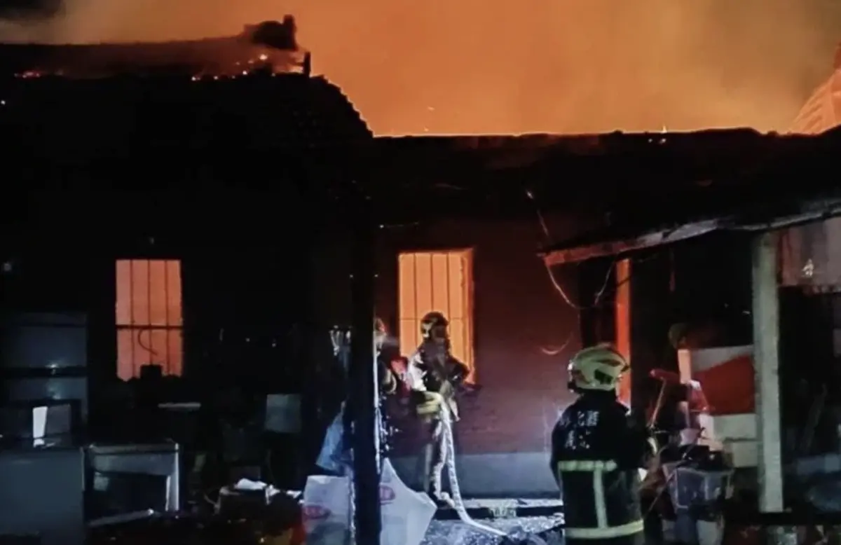 ▲彰化三合院大火99歲奶奶葬身火窟。（圖／翻攝畫面）