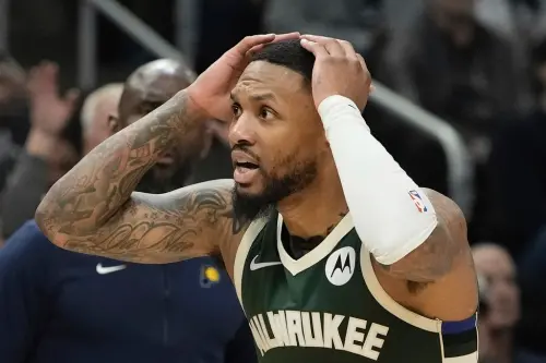 ▲公鹿Damian Lillard狂砍34分成空!昔日第四節先生,前2戰下半場卻只拿8分。(圖/美聯社/達志影像) ▲公鹿Damian Lillard對於球隊季後賽首輪出局,感到很失望。(圖/美聯社/達志影像)