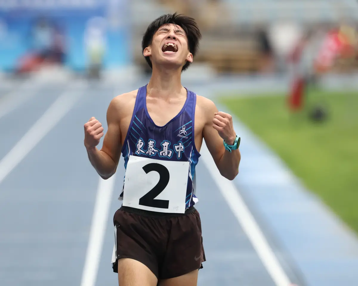 ▲高男3000公尺障礙賽，金牌新竹東泰高中風承顥，破大會紀錄。(圖/全中運提供)