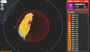 ▲花蓮7.2地震當下，「DPIP災害天氣與地震速報」成功監測並給予即時數據，後續餘震監測也堪稱完美。（圖／林睿提供）