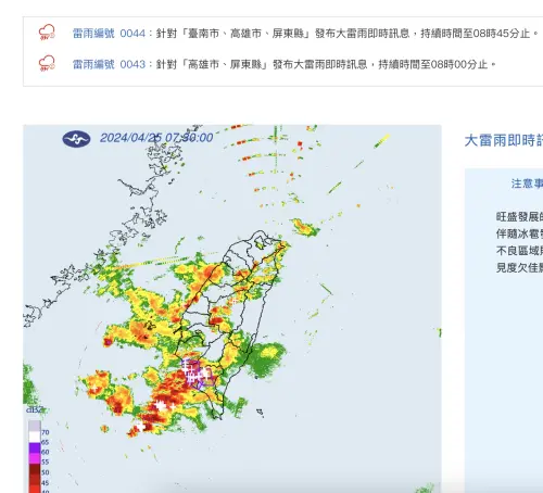 ▲（圖／翻攝自中央氣象署）