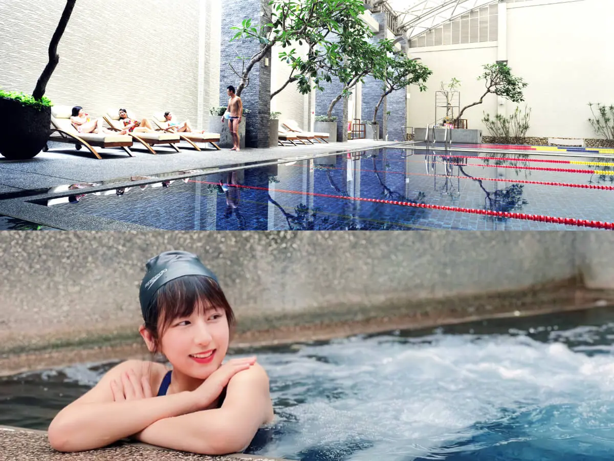 ▲連運動都像在旅遊渡假！開箱台中渡假風格泳池俱樂部，室內日光泳池、水療SPA按摩、養生湯泉一樣都沒少！