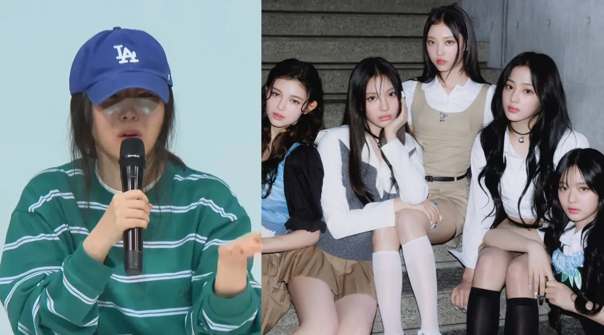 ▲NewJeans（右圖）製作人閔熙珍（左圖）今日竟被爆料出道成員很可能是與「巫婆」協商確定的，超離譜對話一公開馬上掀起熱議。（圖／SBS 뉴스 YouTube、NewJeans X）