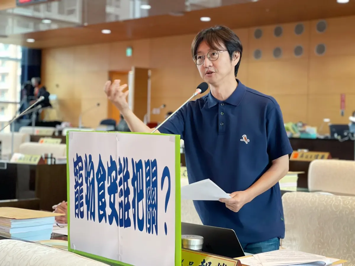 ▲議員江肇國質詢指出，市府農業局稽查能量過低，應加強稽查(圖／柳榮俊攝2024.4.26)