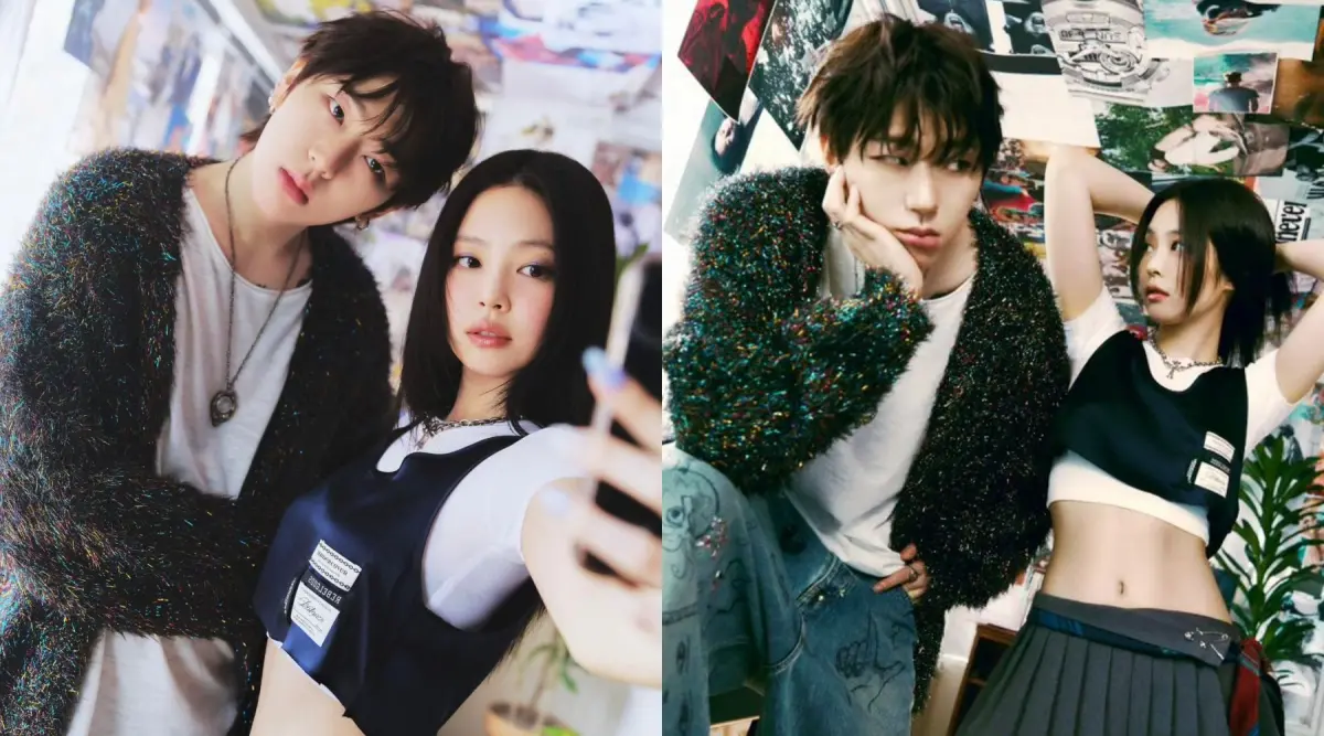▲韓星ZICO（左）找BLACKPINK成員Jennie助陣新歌《SPOT!》，吸引各國千萬粉絲搶看。（圖／ZICO IG）