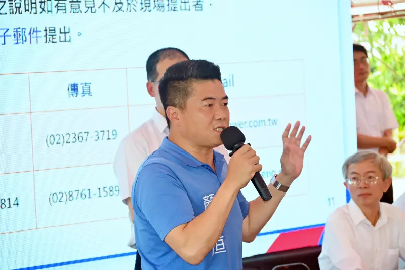 ▲立委顏寬恒擔心台中港區設太多儲氣槽,將成為民眾安全隱憂。(圖/記者顏幸如攝,2024.04.29)