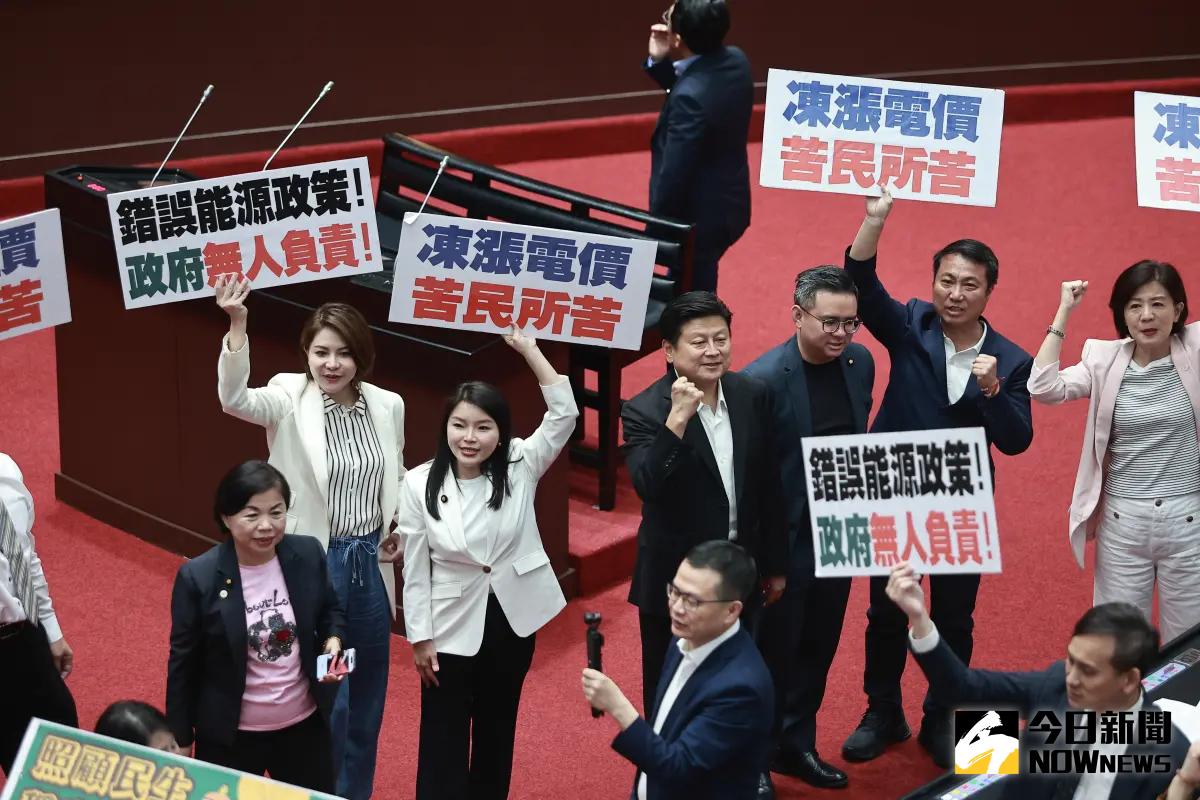 ▲立法院今（30）日通過「凍漲電價」決議。（圖／記者葉政勳攝）