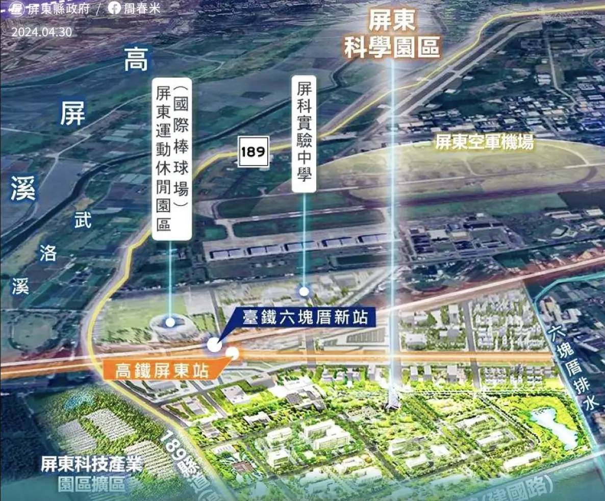 ▲內政部都委會今（30）日召開第1055次會議決議通過新訂高鐵屏東車站都市計畫，屏東縣府指出，屏東高鐵特定區未來打造結合交通、高科技產業、運動休閒、優質生活、綠意生態的「星特區」，計畫區內保留4.86公頃社福用地，預計可提供800戶以上社會住宅。（圖／屏東縣政府提供）