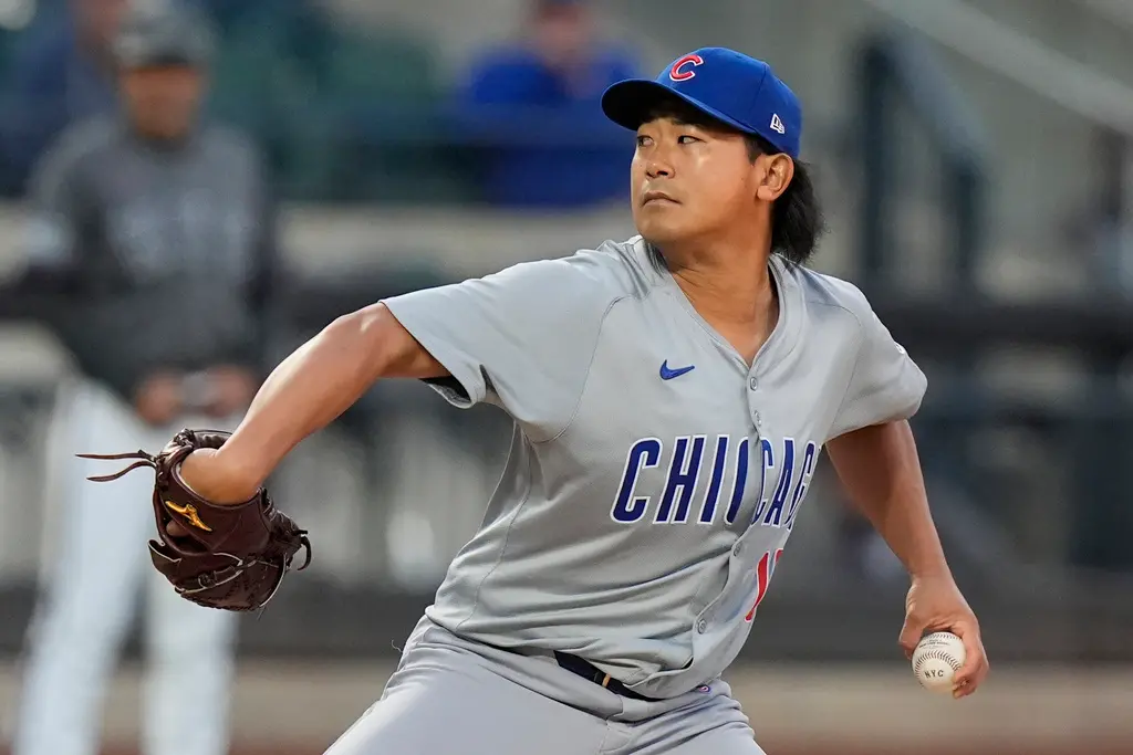 ▲芝加哥小熊日籍投手今永昇太拿下4月最佳新人，而他的平均球速不到150公里，被稱為「軟球」派投手。（圖／美聯社／達志影像）