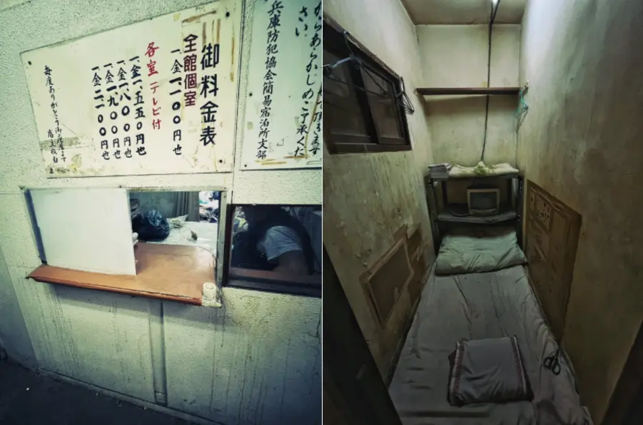 ▲日本黃金週連假飯店一位難求，日本網友只好投宿神戶一間一晚只要1100日圓（約新台幣220元）的旅店。（圖／翻攝自@ibukiinterpressＸ）