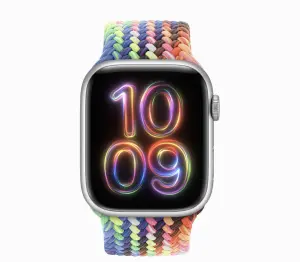 ▲迎接6 月全球「同志驕傲月」，蘋果連續9年，推出了全新 Pride 版Apple Watch錶帶，藉此應援。（圖／翻攝官網）