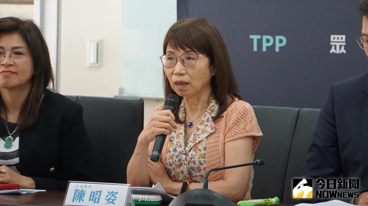 ▲民眾黨立委陳昭姿支持特赦前總統陳水扁。（圖／記者呂炯昌攝，2024.05.07）