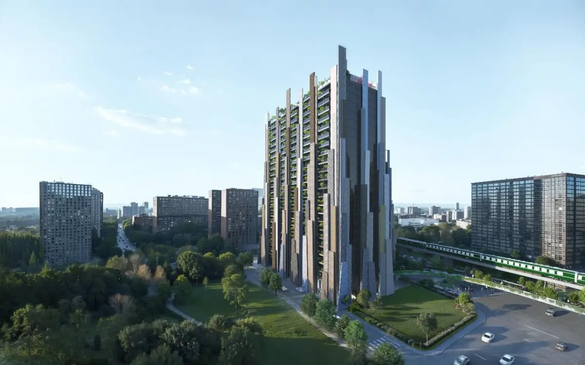 ▲R20楠梓科技之星，開發量體為地下5層，地上兩棟分別為16、24層之住辦、住商大樓。（圖／高市府捷運局提供）