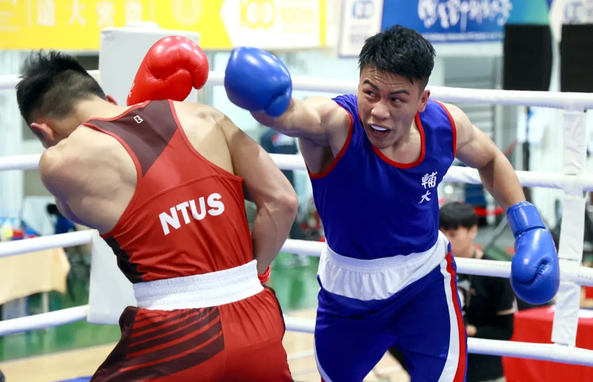 ▲巴黎奧運拳擊國手甘家葳在全大運男子76公斤級摘金。（圖／全大運提供）