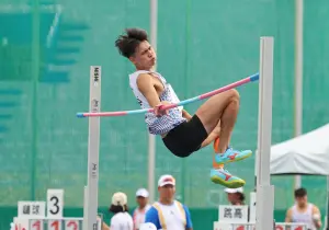 ▲台灣跳最高的男人葉柏廷下一步要挑戰2公尺33的巴黎奧運參賽標準。（圖／全大運提供）