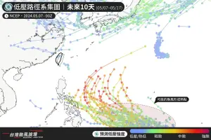 ▲菲律賓東邊海域出現「熱帶系統」訊號，未來10天內有機會出現颱風「艾維尼」。（圖／「台灣颱風論壇｜天氣特急」臉書）
