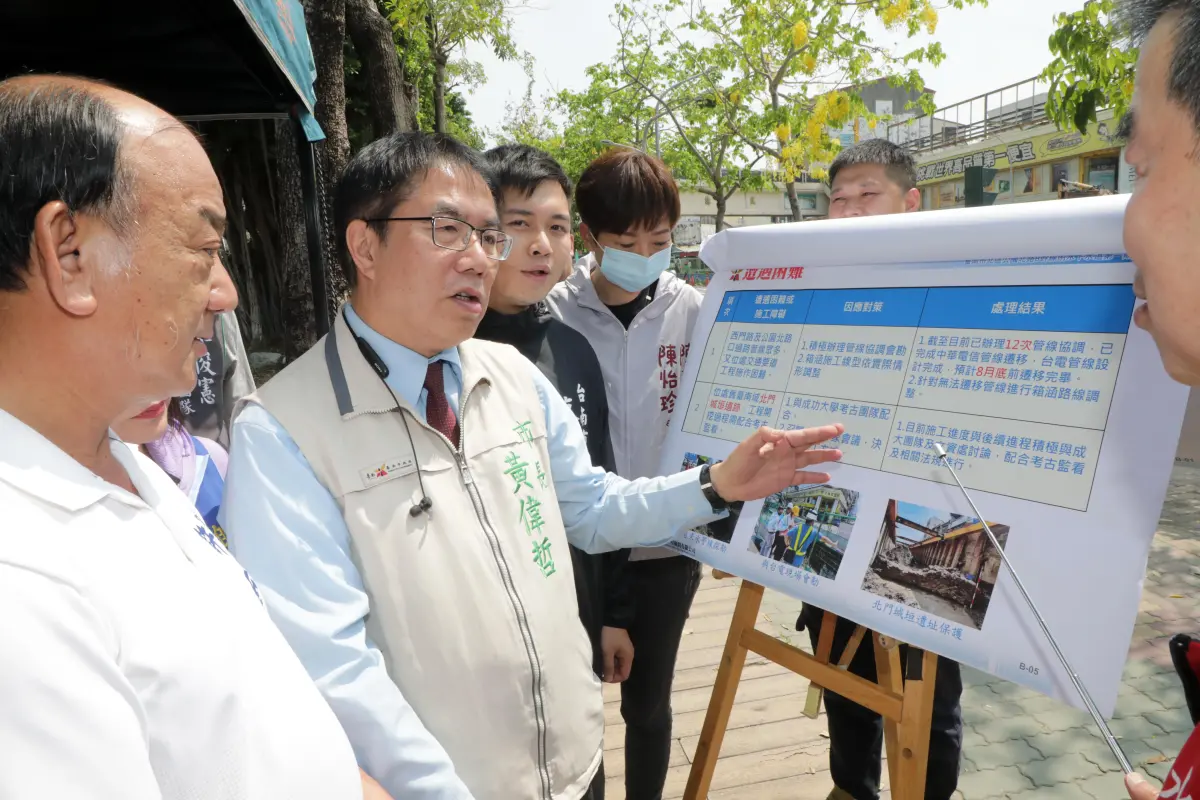 ▲0403地震迄今餘震不斷，台南市有部分公共設施受損，為盡速修繕公共設施，市長黃偉哲第一時間先行動支自行編列之災準金辦理災後復建及搶修險工程。（圖／台南市政府提供）