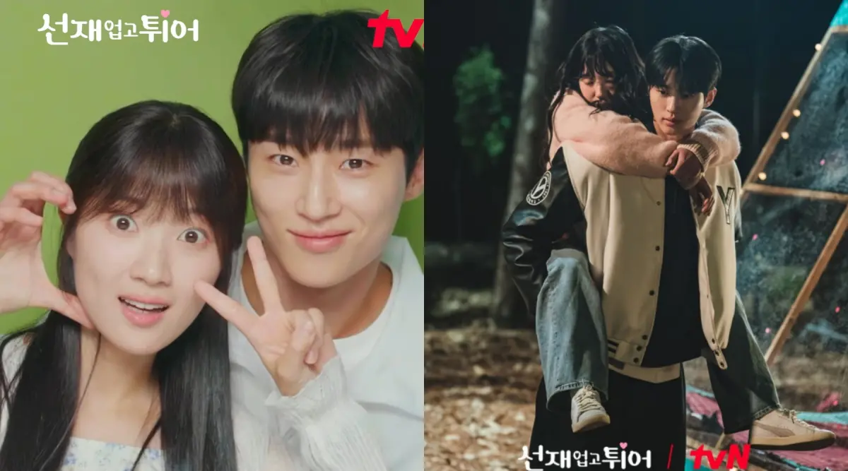 ▲韓劇《背著善宰跑》爆紅，男主角邊佑錫（左圖右）因此接到許多工作，反觀金惠奫（左）上節目機會不多，粉絲懷疑她被老闆李政宰冷落。（圖／tvN官網、tvN drama IG）