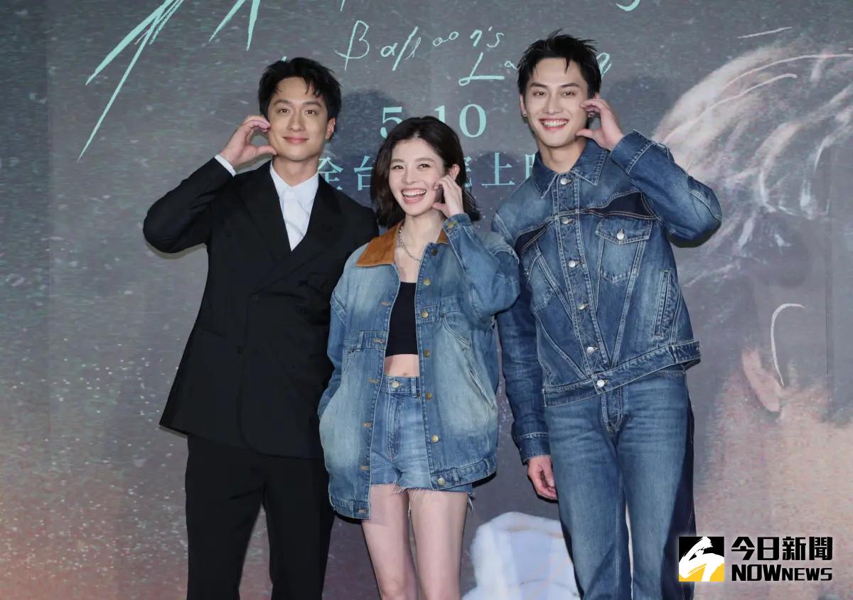 ▲詹子萱（中）在台劇《愛愛內含光》中才激戰柯震東，新電影《我在這裡等你》又合作劉俊謙（左）、范少勳。（圖／記者陳明中攝影） 