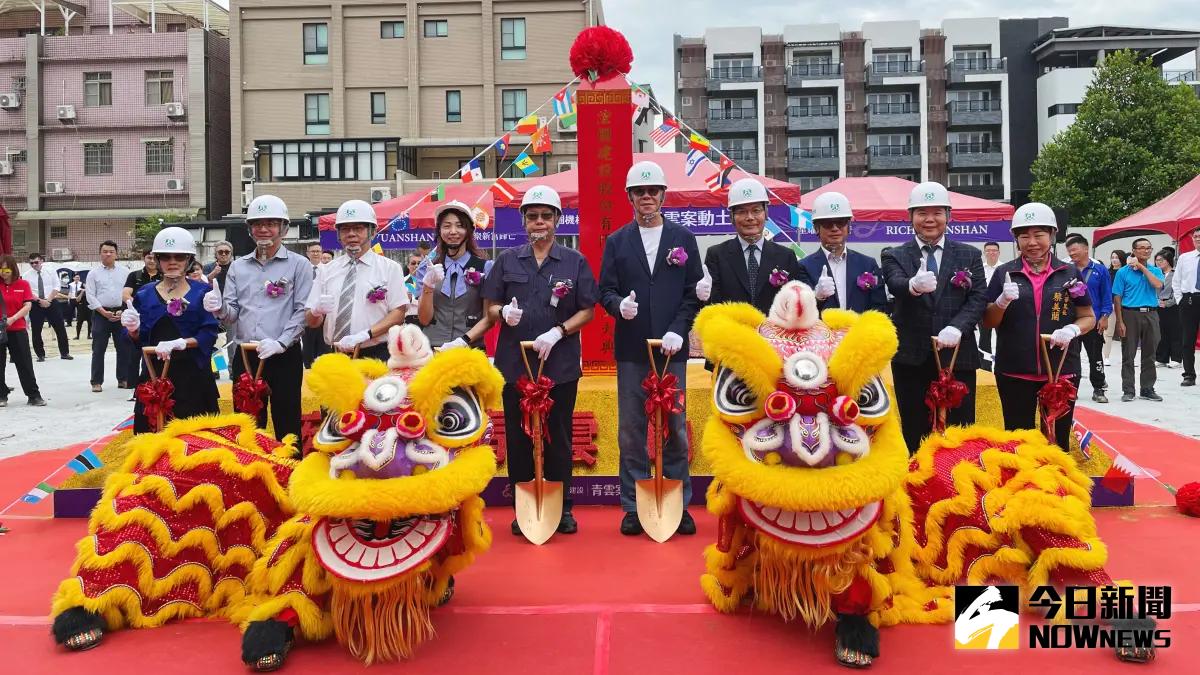 ▲浤圃機購鳥松區青雲段地上14樓大樓及4戶豪墅案動土。（圖／記者陳美嘉攝，2024.05.09）