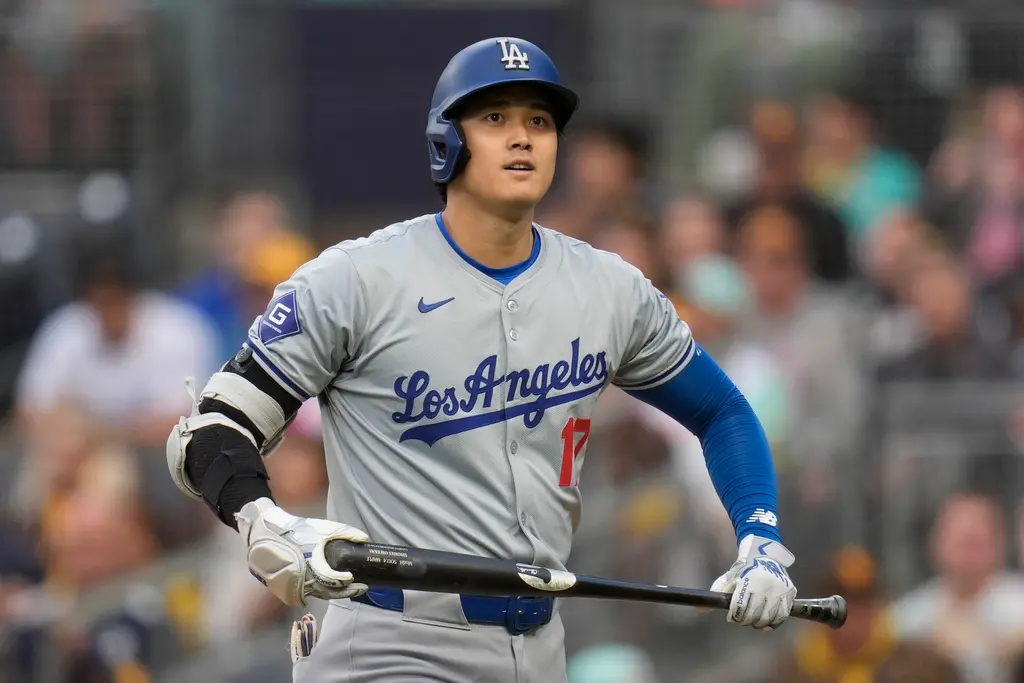 ▲大谷翔平敲雙安無用！遭Arraez再見安打，道奇1:2不敵教士止7連勝。（圖／美聯社／達志影像）