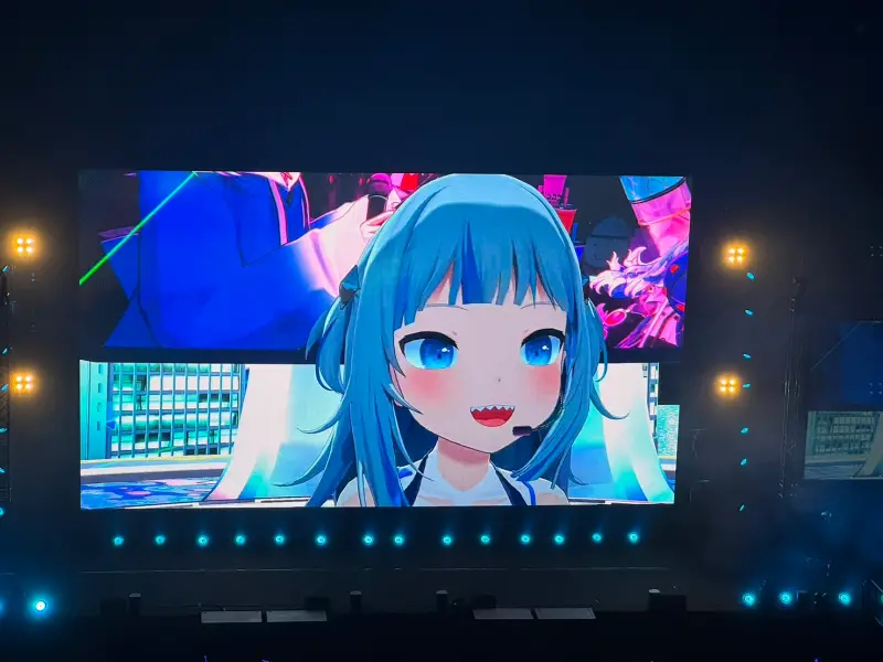 ▲Gawr Gura與台灣相當有緣分,曾來台完參加hololive Meet,以及壽司郎活動。(圖/記者潘毅攝)