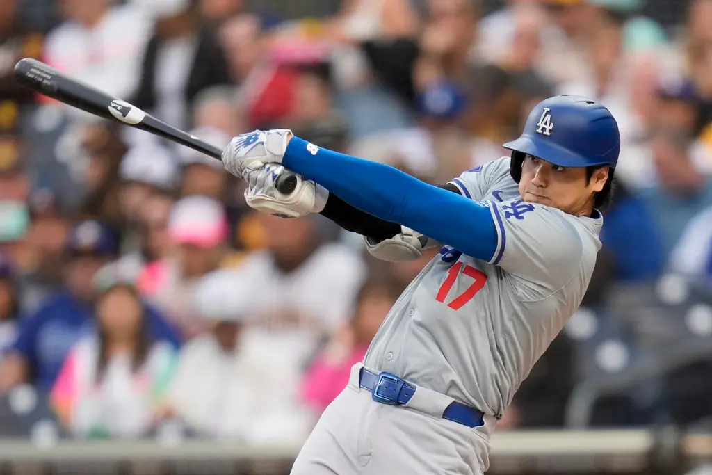 ▲洛杉磯道奇球星大谷翔平效應驚人，不僅道奇票房上升，教士也受惠主場進場人數破紀錄。（圖／美聯社／達志影像）