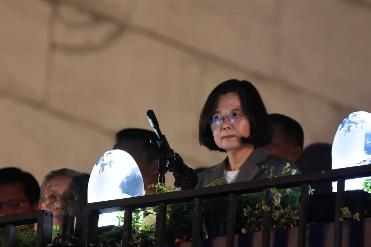 ▲總統蔡英文今日晚間出席浴佛大典。（圖／記者吳翊緁攝，2024.05.12）