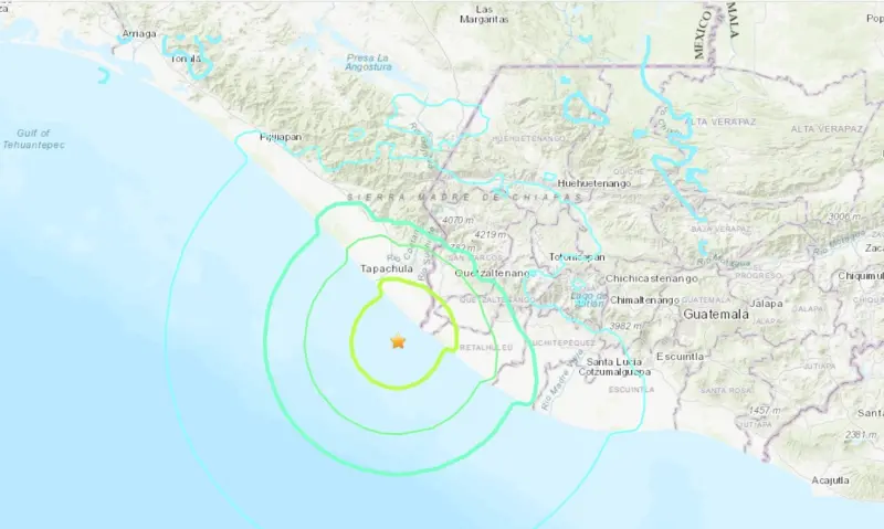 瓜地馬拉外海規模6.5強震　尚無傷亡通報