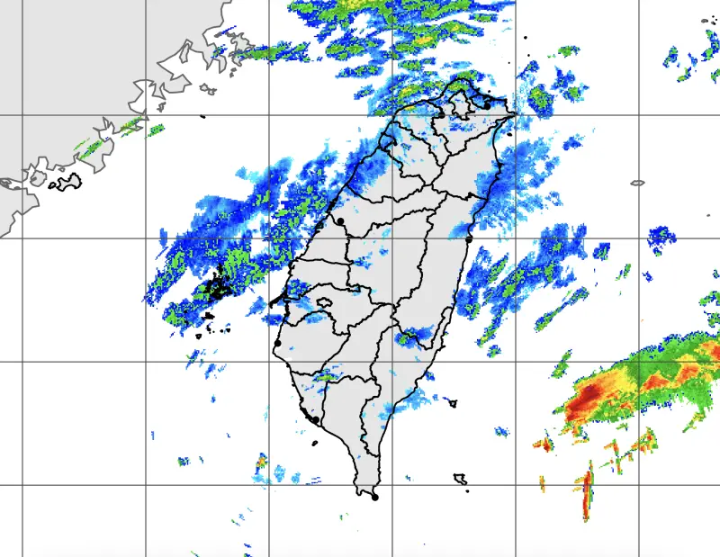 ▲吳德榮表示，鋒面快速南下影響，各地出現局部陣雨或雷雨，應該注意較大雨勢，北台灣也迎來降溫，氣溫約落在17至24度。（圖／取自中央氣象署）