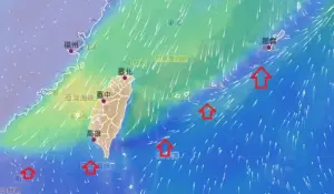 ▲鄭明典表示，今天北風直接衝到台灣尾，所以氣溫涼快許多。（圖／鄭明典臉書）
