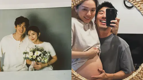 ▲傅孟柏(左圖左、右圖右)宣布娶回相愛11年美女經紀人安安(左圖右、右圖左),曬甜蜜捧孕肚照。(圖/傅孟柏臉書) ▲傅孟柏(左圖左、右圖右)宣布娶回相愛11年美女經紀人安安(左圖右、右圖左),曬甜蜜捧孕肚照。(圖/傅孟柏臉書)