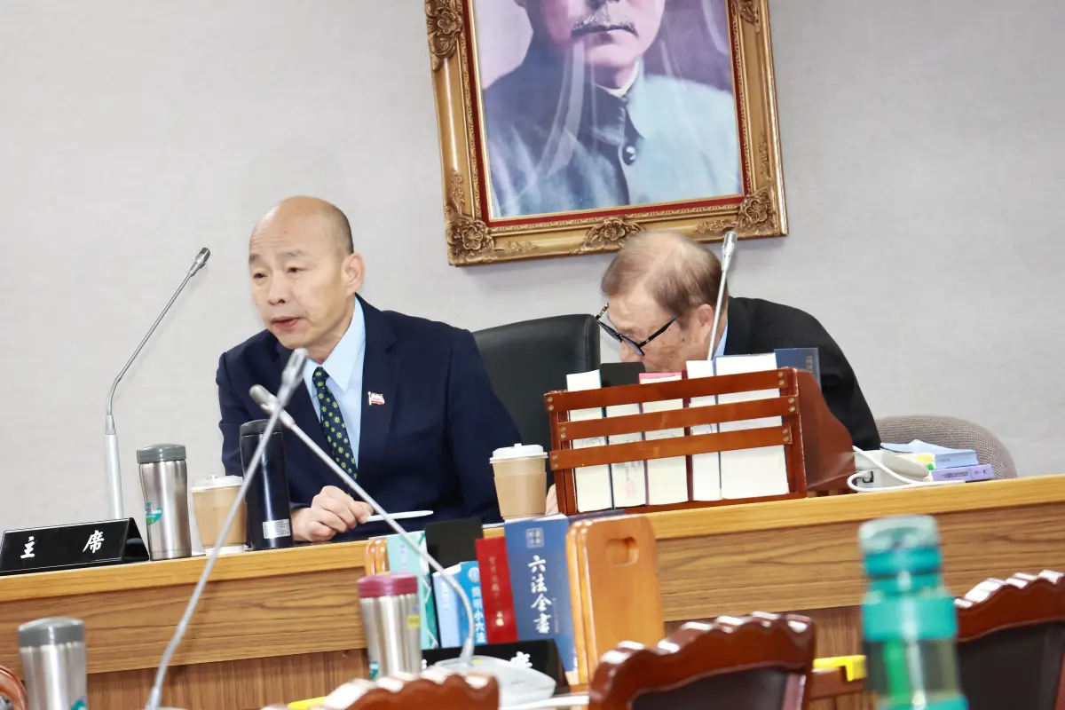 ▲立法院長韓國瑜針對「邀請總統賴清德至立法院國情報告」召集朝野黨團進行協商。（圖／記者吳翊緁攝，2024.05.13）