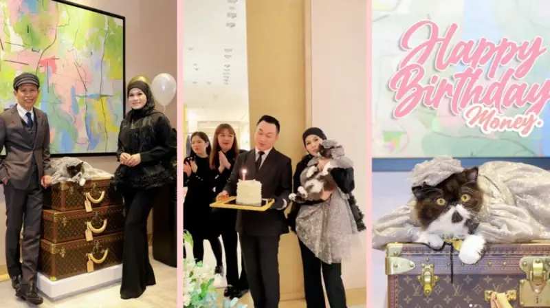 ▲馬來西亞一名女商人為愛貓慶生，花數百萬元購買名牌引發網友熱議。（圖／翻攝自Instagram）