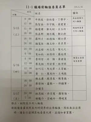 ▲國民黨團從今天開始將在議場門口分8梯次輪班。（圖／讀者提供）