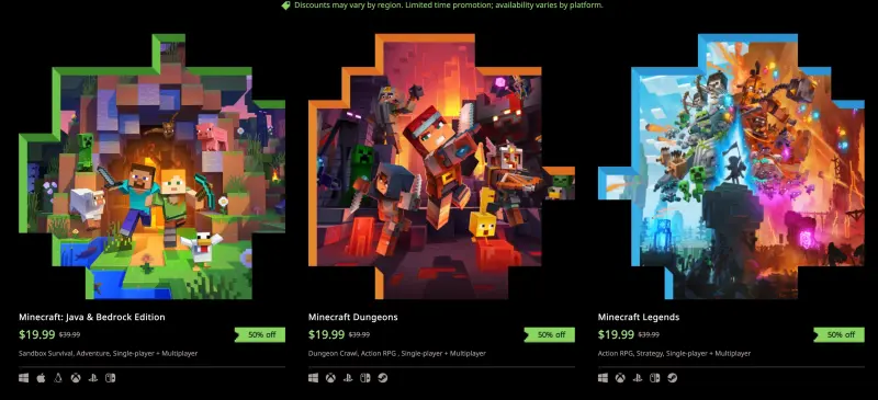 Minecraft歡慶15週年！全平台遊戲「售價狂打5折」　老玩家也有福