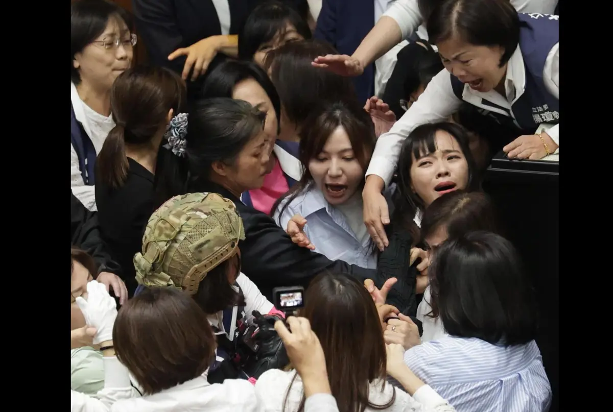 ▲黃捷直呼藍委陳玉珍看到她像大蟒蛇看到獵物，兩度暴力把她拖下去。（圖／黃捷社群網站）