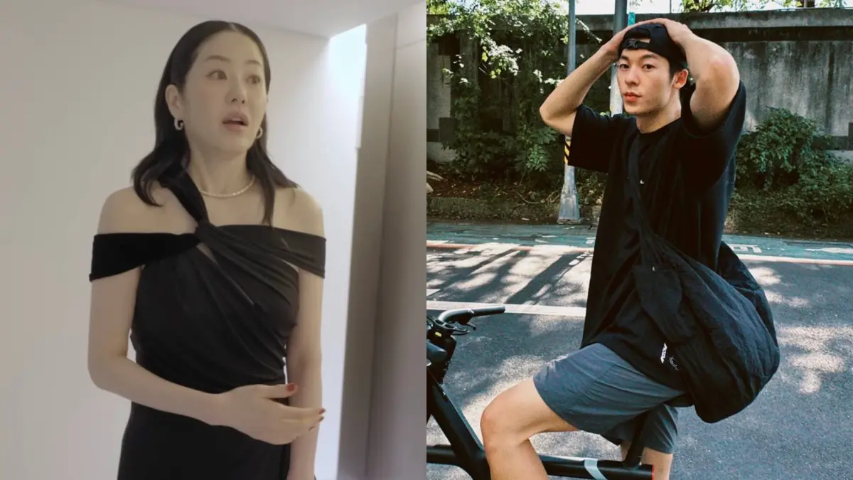 ▲南韓大咖影后高賢廷（左）巧遇許光漢（右）竟嚇到當場烙跑，同框互動曝光，高賢廷大讚：「我很喜歡他。」（圖／고현정 Youtube、許光漢IG）