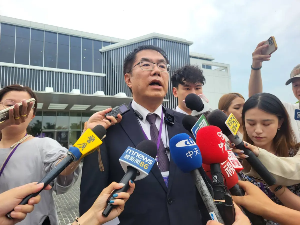 ▲黃偉哲在國宴前出面受訪。（圖／記者陳佩君攝，2024.05.20）