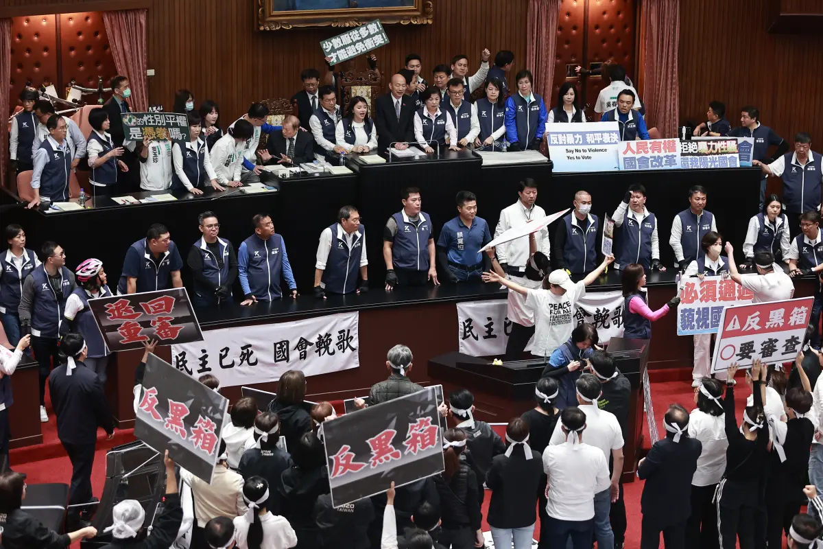 ▲藍綠立委今為國會改革法案仍相爭不讓。（圖／葉政勳攝，20240521）