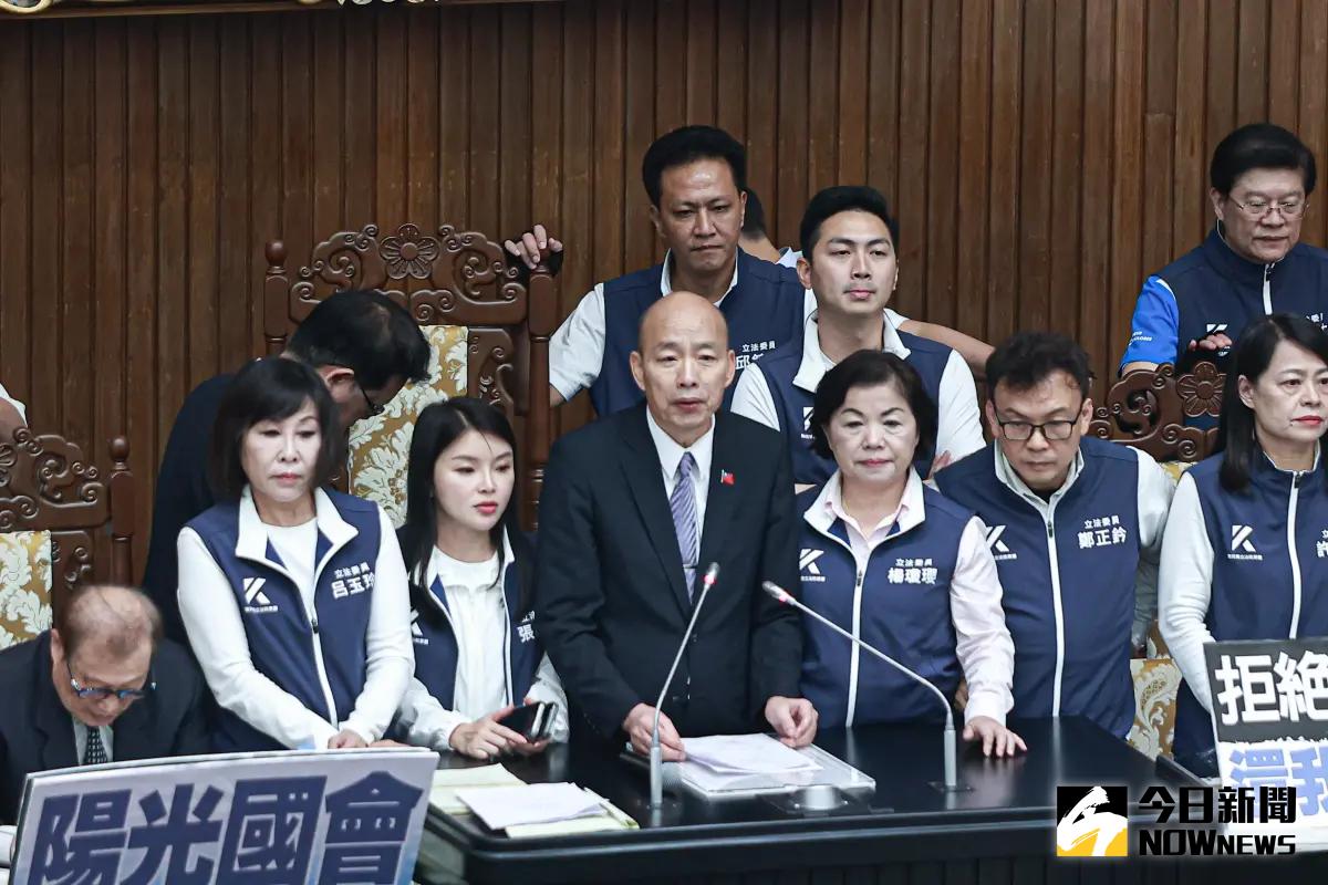 ▲韓國瑜說，清點人數只要清點一次，不必每次表決都清點。（圖／葉政勳攝，20240521）