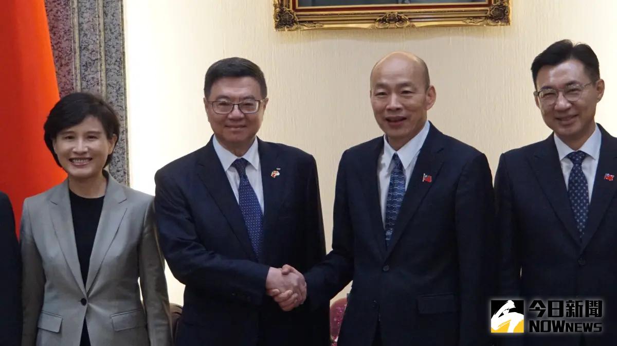 ▲新任正副行政院長卓榮泰、鄭麗君今天拜會韓國瑜。（圖／記者呂烱昌攝，2023.05.22）