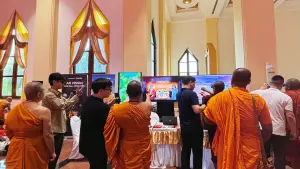 ▲聯合國衛塞節佛教數位化展覽受矚目。（圖／網龍網絡公司提供）