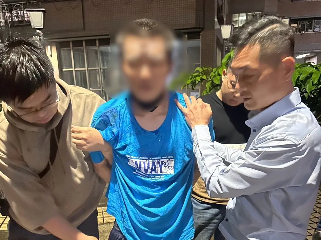 ▲簡姓男子逃離醫院４天後，終於在今梯晚間落網。（圖／翻攝畫面）