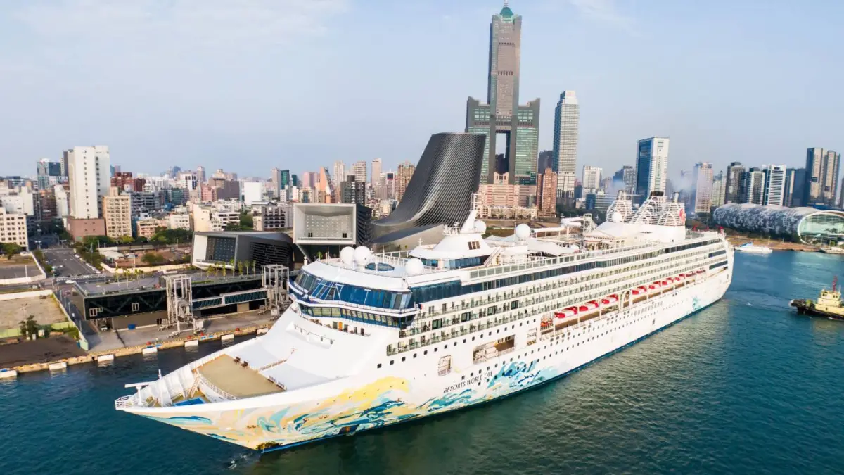 ▲「名勝世界壹號」郵輪回歸高雄，8月從高雄出發3個航次。（圖／臺灣港務公司提供）