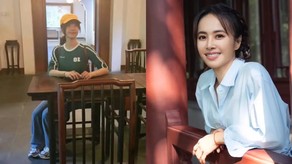 ▲蔡依林趁工作空檔出遊，拍照時俏皮比出大愛心，下秒又露出尷尬笑臉，粉絲看了都笑翻：「像小學生春遊。」（圖／蔡依林IG、小紅書）