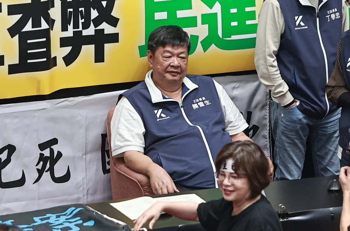 ▲國民黨立委陳雪生喊，「沒有討論、才是民主」。（圖／葉政勳攝，20240524）