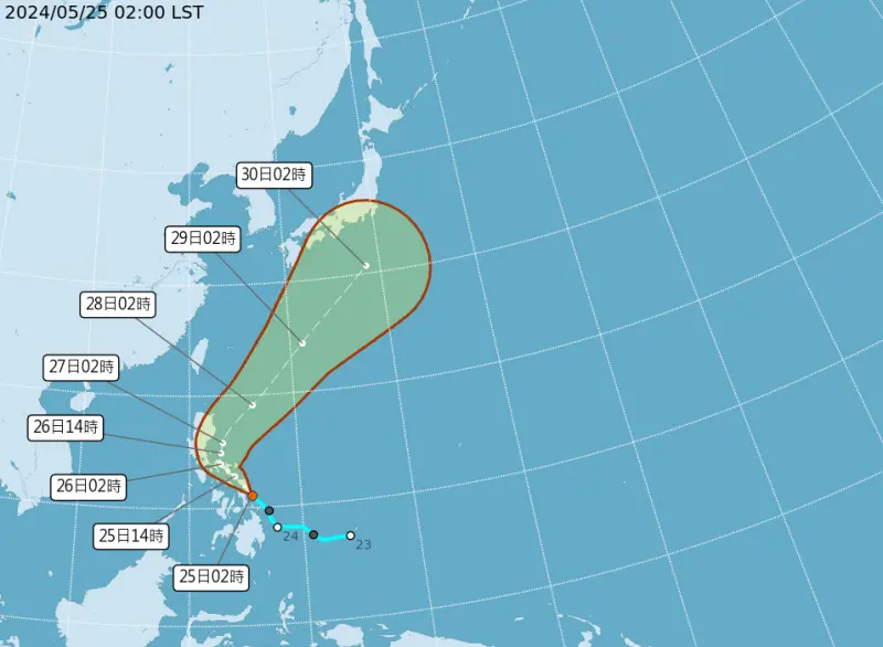 颱風「艾維尼」今午後生成！最新路徑出爐　下週二全台暴雨加雷擊