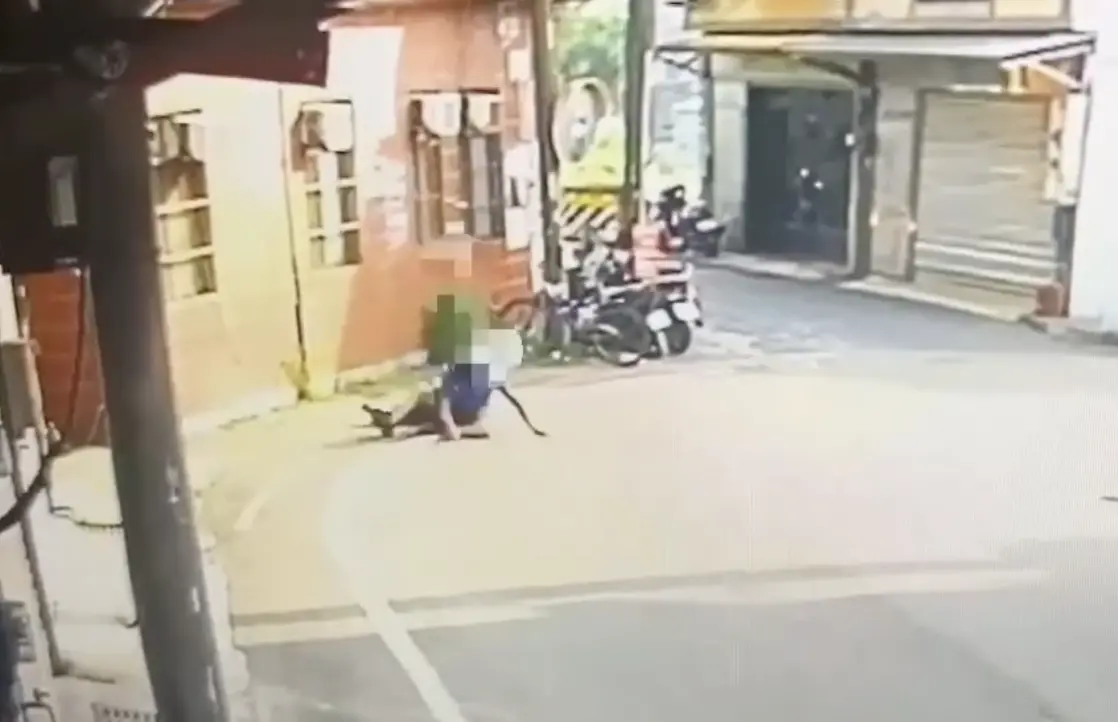 ▲新竹縣新豐鄉一名44歲的彭姓男子，日前在清洗窗戶時意外從2樓摔落，剛好壓中路過的25歲的鄭姓男子，導致他重傷送醫，搶救一週後仍宣告不治，全案詢後將彭男依過失致死罪嫌函送新竹地檢署偵辦。（圖／翻攝畫面）